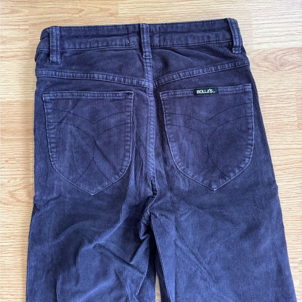 ROLLA'S Women's Eastcoast Flare Corduroy Midnight Blue Bottoms Size 26 - Picture 6 of 8